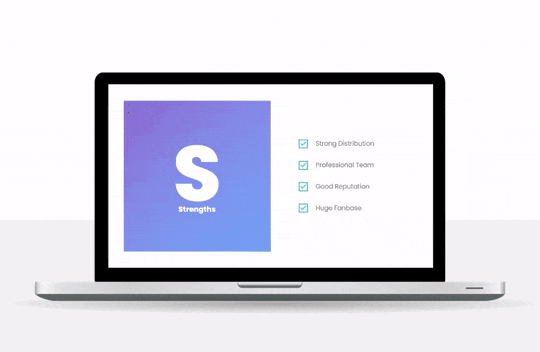 POWERPOINT-MORPH-TEMPLATE-Preview-15 Laptop with a PowerPoint morph sequence on the screen