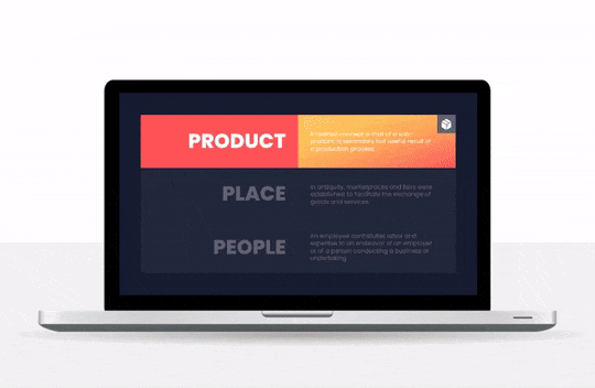 POWERPOINT-MORPH-TEMPLATE-Preview-19 Laptop with a PowerPoint morph sequence on the screen