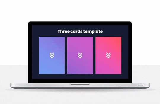 POWERPOINT-MORPH-TEMPLATE-Preview-22 Laptop with a PowerPoint morph sequence on the screen