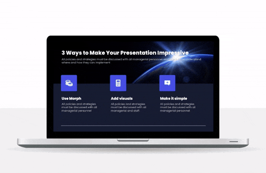 POWERPOINT-MORPH-Template-preview-33 Laptop with a PowerPoint morph sequence on the screen