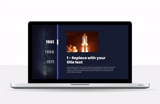 POWERPOINT-MORPH-Template-preview-35 Laptop with a PowerPoint morph sequence on the screen