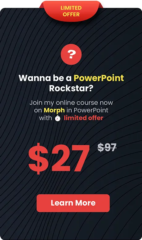 Promotional banner with special offer for online Morph course. Limited offer is $9 instead of $97.